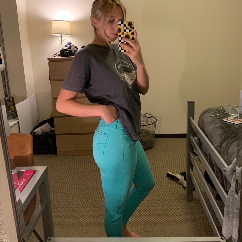 Turquoise jeans - Picture 2 of 2